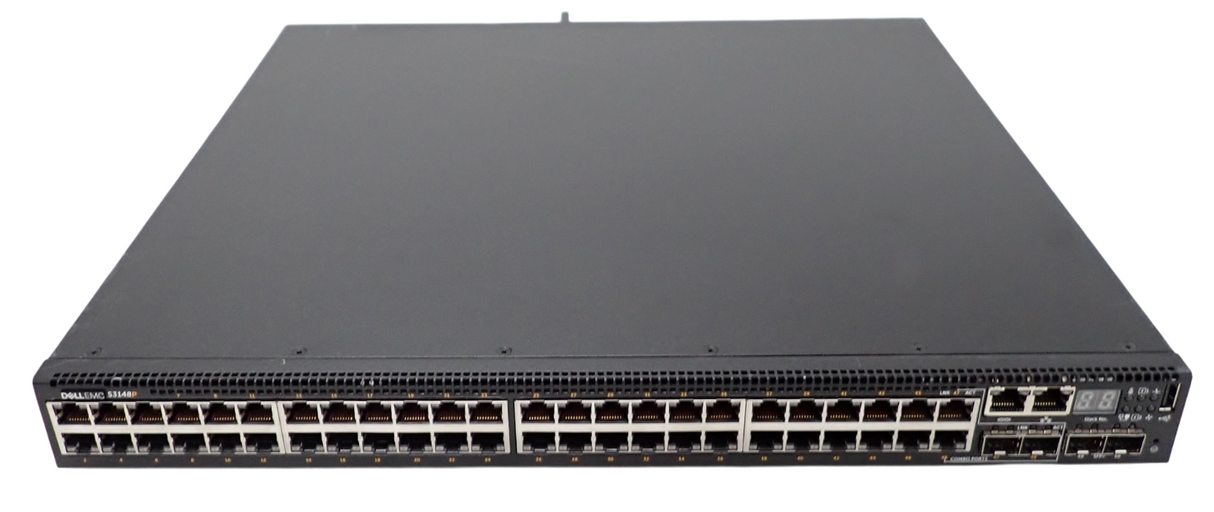 Dell PowerSwitch S3148P 48x 1GE PoE+ RJ45 (2x Combo) + 2x 10GE SFP+ Switch OS9