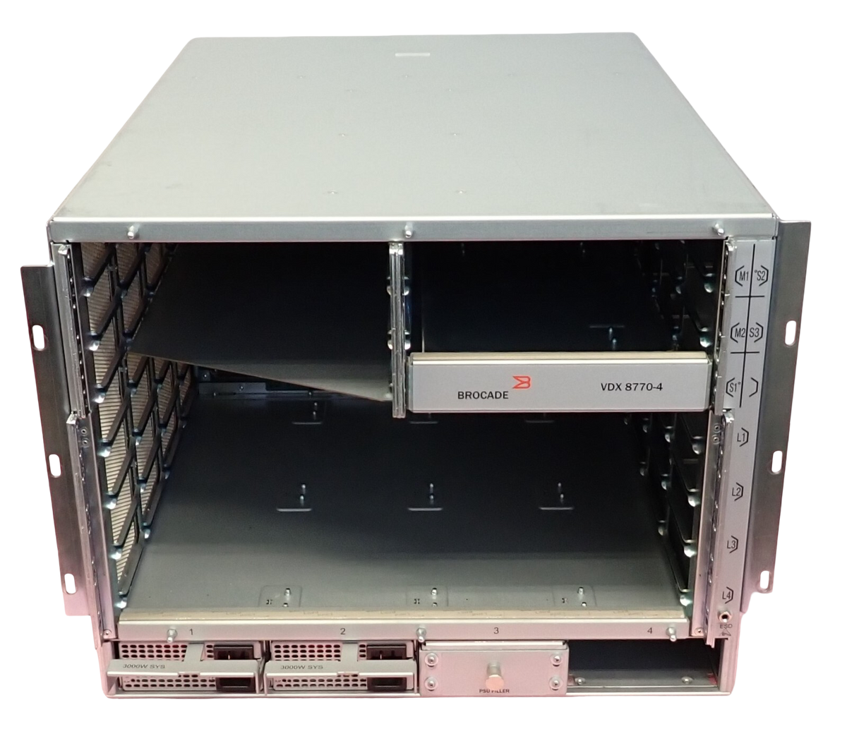 Brocade VDX 8770-4 Switch 8U 4-Slot Chassis 2x 3000W PSU - BR-VDX8770-4-BND-AC