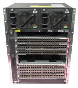 Cisco WS-C4510R+E 10-Slot 14U Chassis 6x WS-X4748-RJ45V+E 48-Port PoE Line Cards
