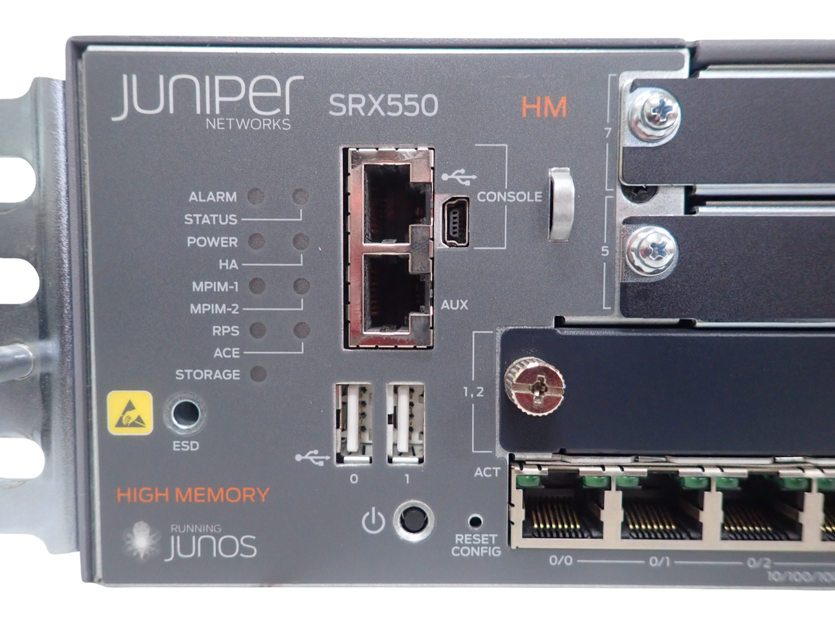 Juniper Networks SRX550 6x RJ-45 4x SFP Gateway Security Appliance SRX550-645AP
