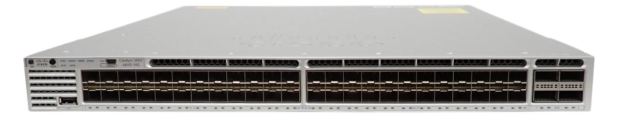 Cisco Catalyst WS-C3850-48XS-E 48x 1/10Gb SFP+ + 4x 40Gb QSFP+ F2B Switch