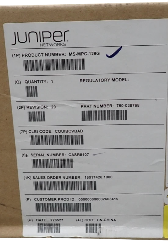 New Juniper MS-MPC-128G MX Series Dual Port 128G 4x NPU Multi-Service Line Card