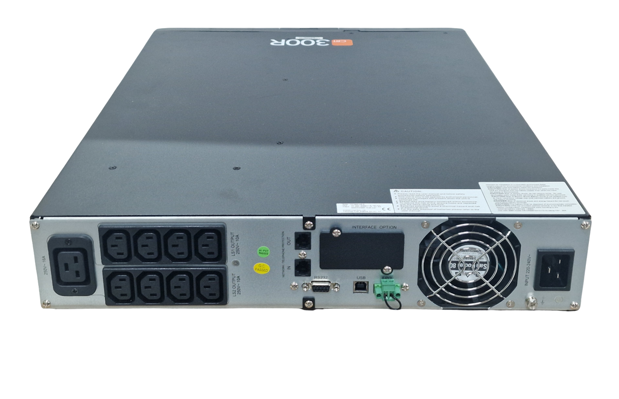 New CertaUPS C300R-030-B 3000VA 2700W 230V UPS 8x IEC C13 1x IEC C19 UPS