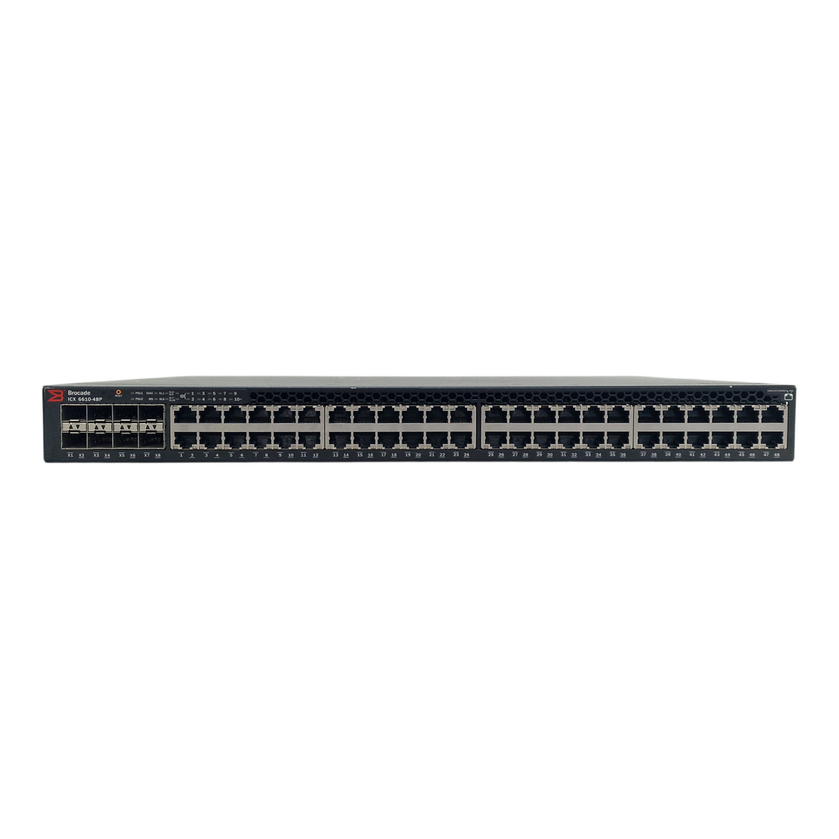 Brocade ICX 6610-48P 48x 1GE PoE+ RJ45 +8x 1/10GE SFP+ Rack Switch ICX6610-48P-E