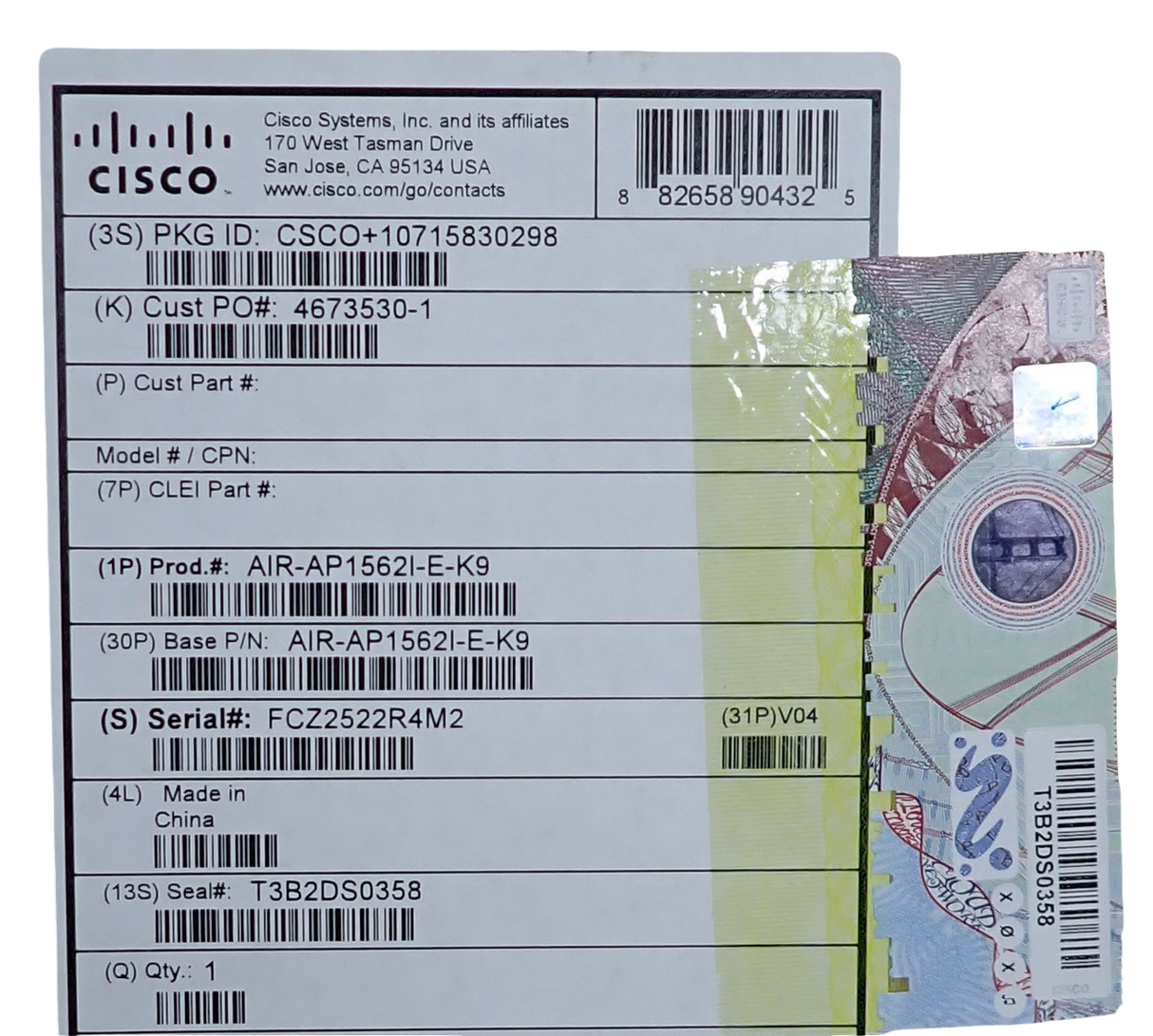 New Cisco Aironet AIR-AP1562I-E-K9 Dual Band 802.11ac MIMO Outdoor Access Point