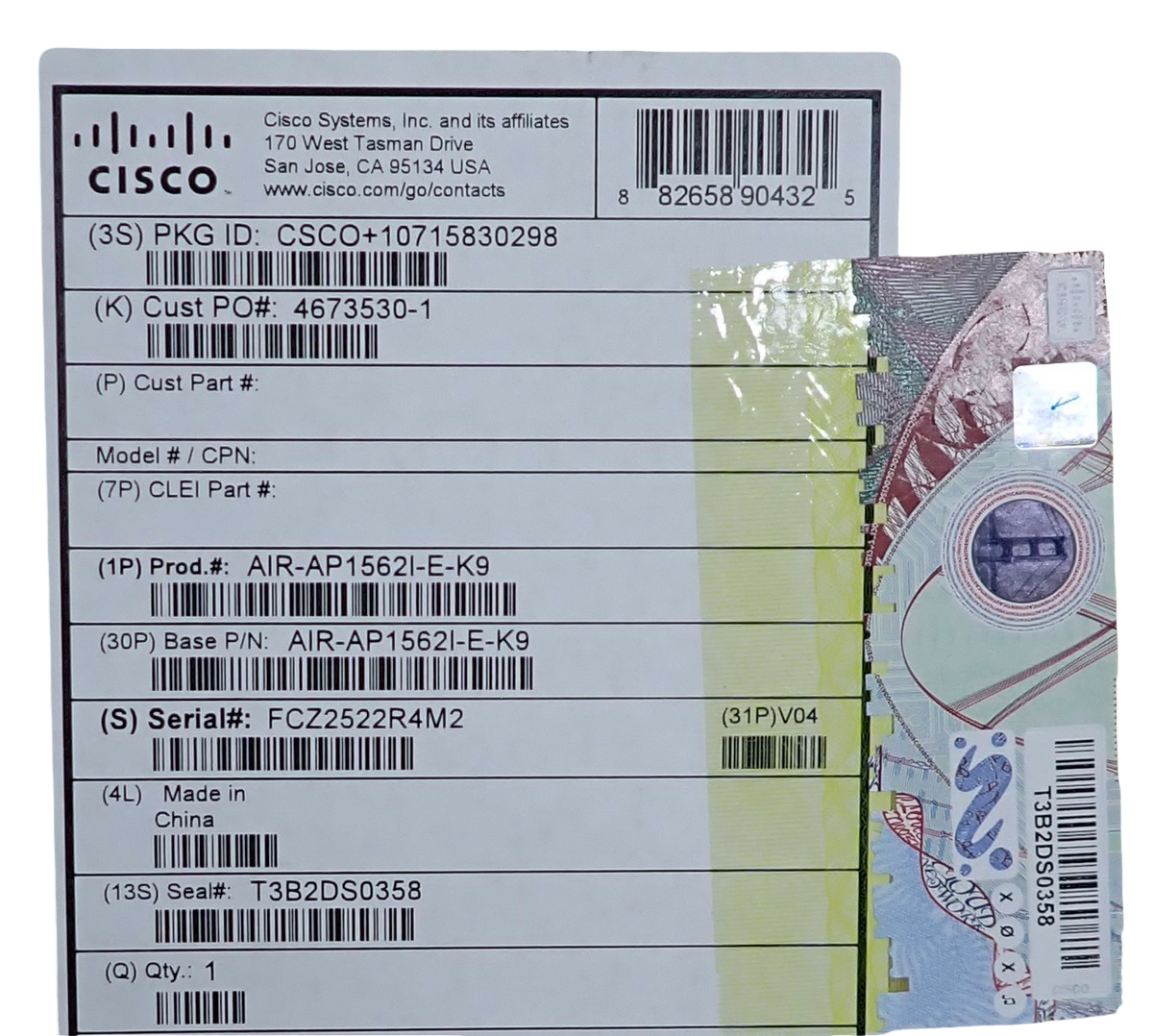 New Cisco Aironet AIR-AP1562I-E-K9 Dual Band 802.11ac MIMO Outdoor Access Point