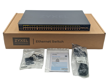 New Zyxel 48x 1G RJ45 PoE+ 4x Combo 2x 1G SFP Smart Managed Switch GS1920-48HPV2