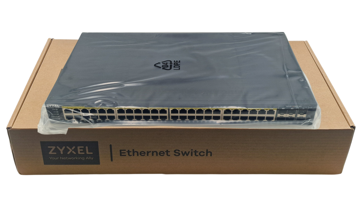 New Zyxel 48x 1G RJ45 PoE+ 4x Combo 2x 1G SFP Smart Managed Switch GS1920-48HPV2