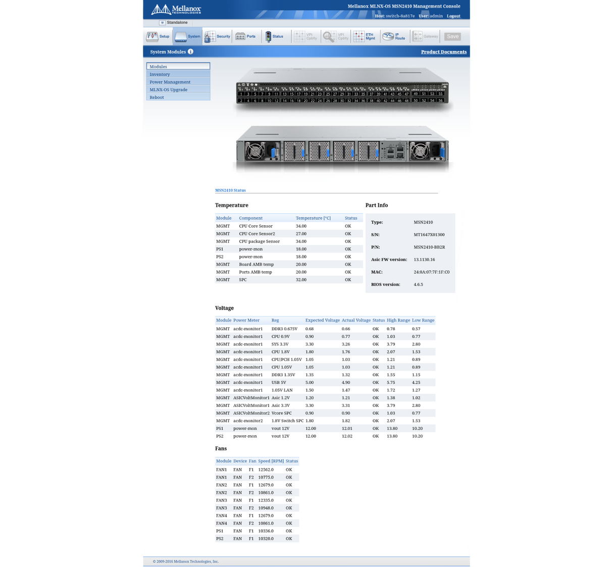 Mellanox SN2410 48x 10G SFP28 8x 100G QSFP28 Short Ethernet Switch MSN2410-BB2R