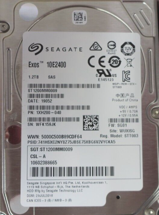Fujitsu 1.2TB 10K SAS 12G 2.5" Hard Drive HDD In 3.5" Caddy S26361-F5728-L112