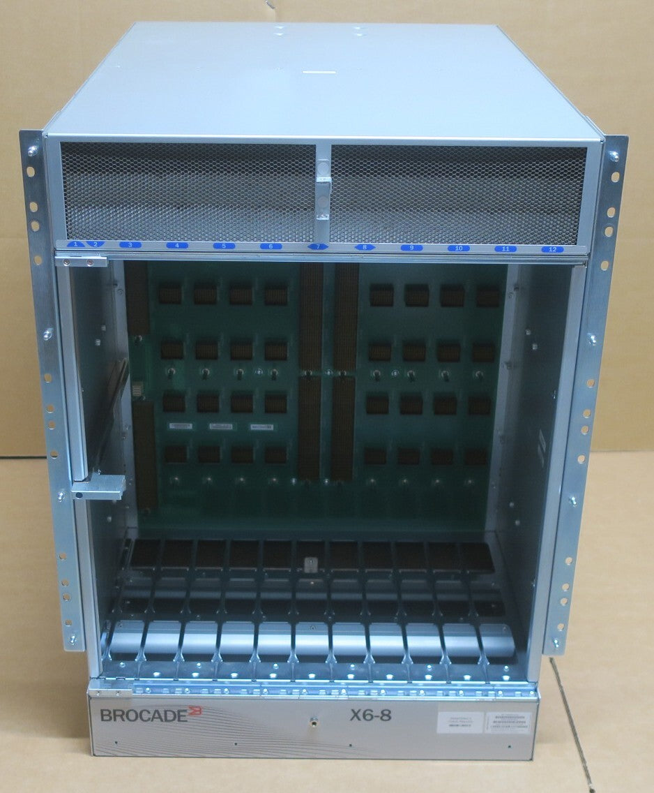 Brocade X6-8 8-Slot Gen6 Director 14U Rack Switch Blade Chassis +4x PSU +3x Fans