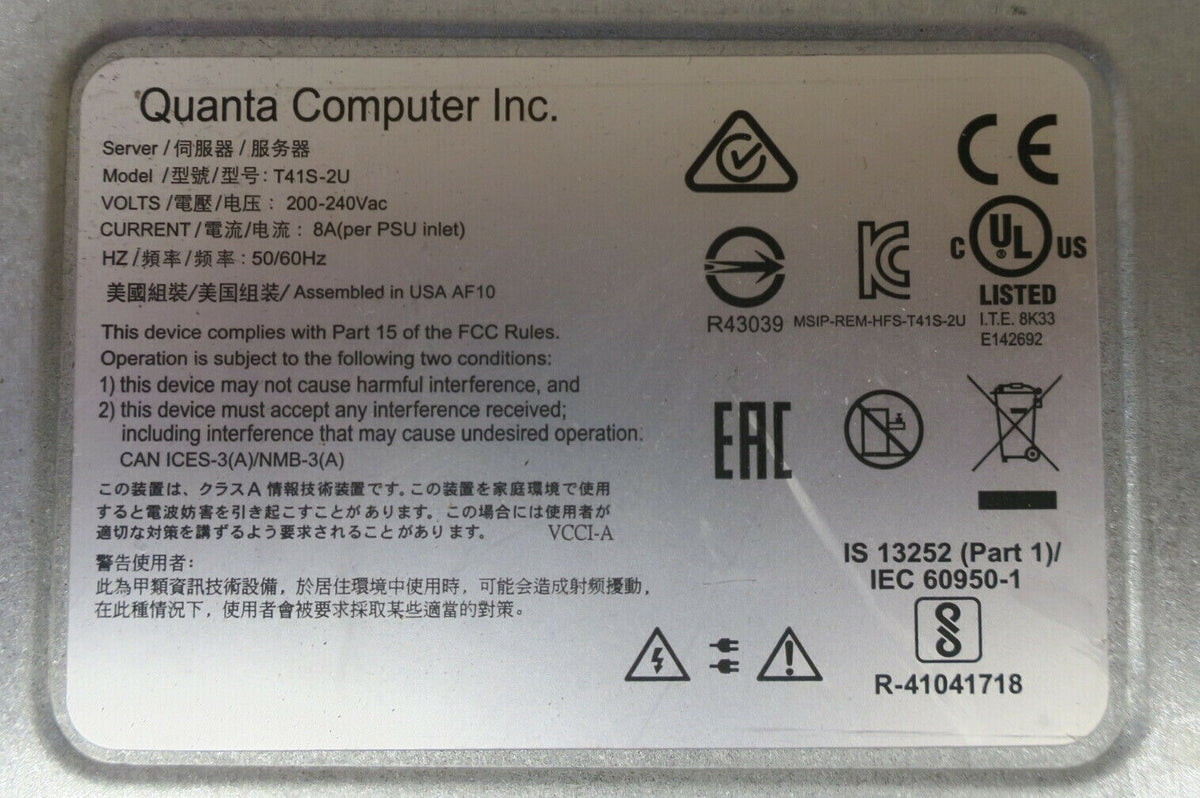 Quanta T41S-2U 24x 2.5" + 4x Server Nodes Configure To Order CTO Intel E5 V3/V4