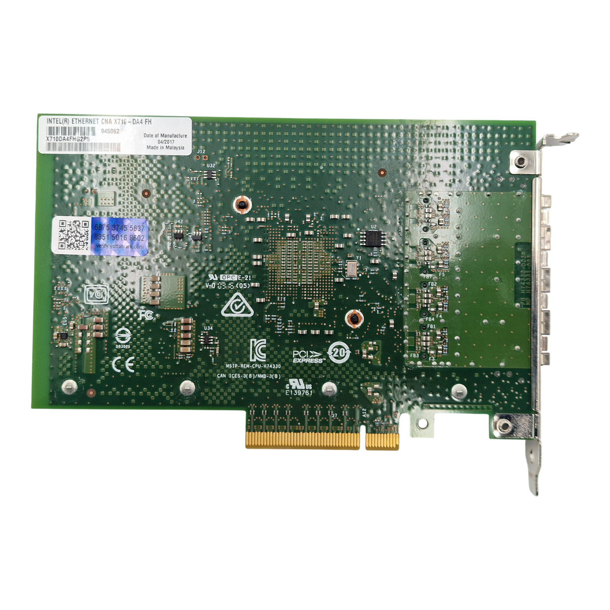 Intel X710-DA4 Quad Port 10GbE SFP+ Converged Network Adapter X710DA4FHG2P5