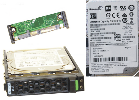 NEW Fujitsu 1TB 2.5" 7.2K 512E SATA 6G Hot-Plug Hard Drive HDD S26361-F3907-L100