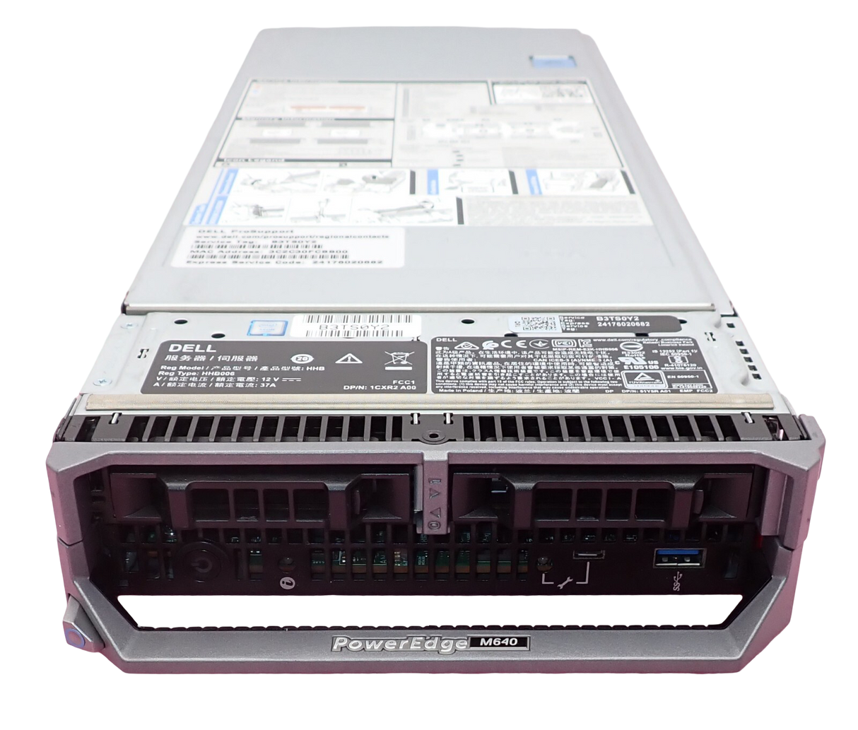 Dell PowerEdge M640 2x Scalable CPU 16-DIMM 2x NVMe/SATA Bay CTO Blade Server