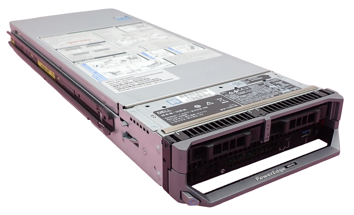 Dell PowerEdge M640 2x Scalable CPU 16-DIMM 2x NVMe/SATA Bay CTO Blade Server