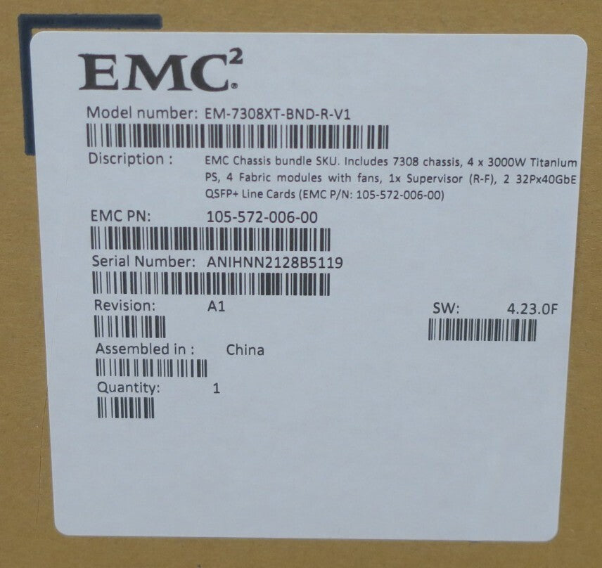 NEW Arista DCS-7308 8-Slot Switch Chassis 2x EM-7300X-32Q-LC 1x EM-7300-SUP