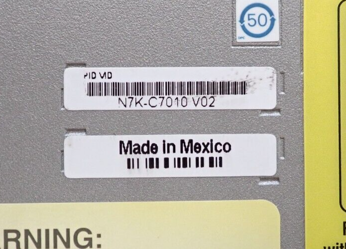 Cisco Nexus N7K-C7010 21U 7000 10-Slot Network Switch Chassis 2x N7K-C7010-FAB-1