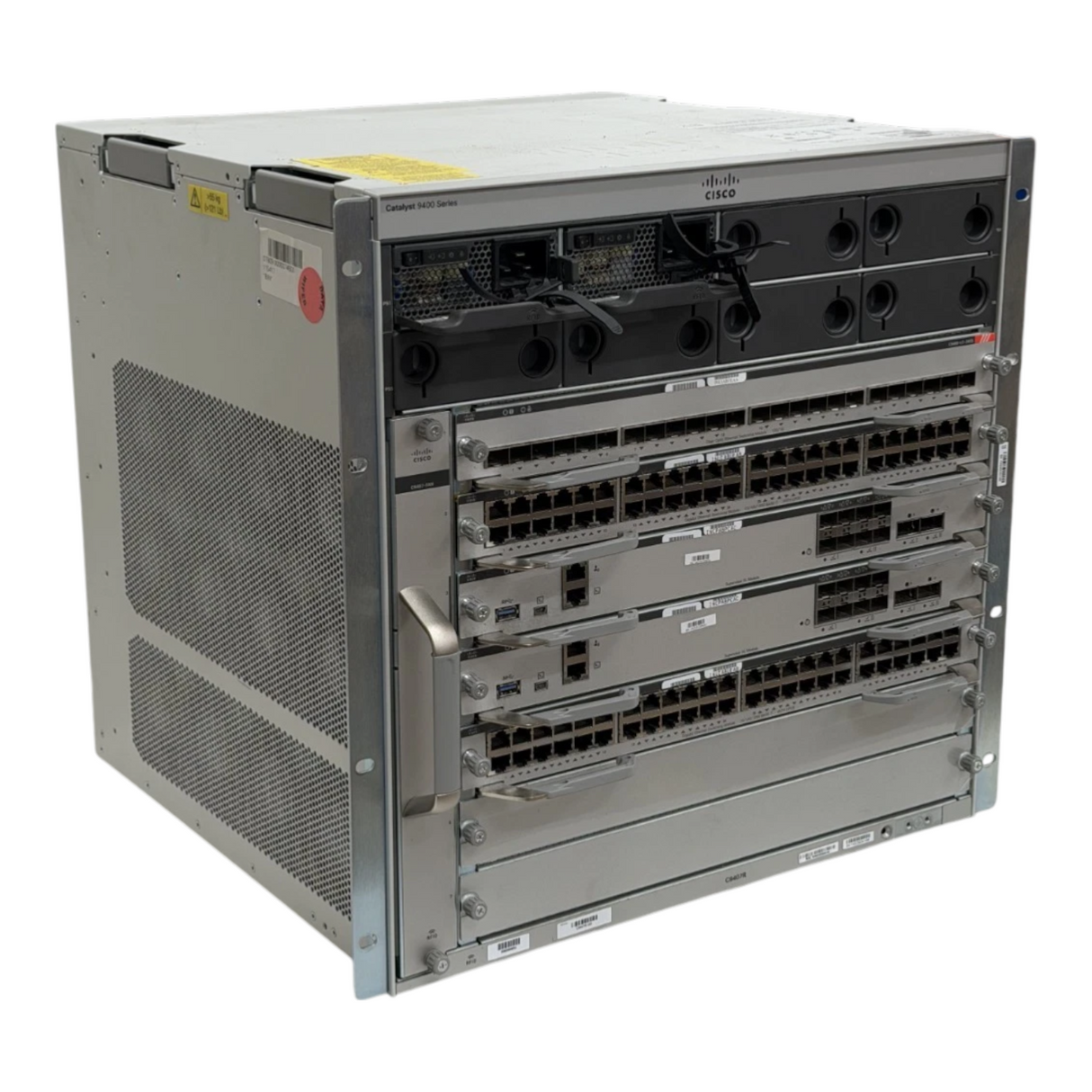 Cisco Catalyst C9407R 7-Slot 10U Switch Chassis 2x SUP-1XL 1x LC-24XS 2x LC-48U