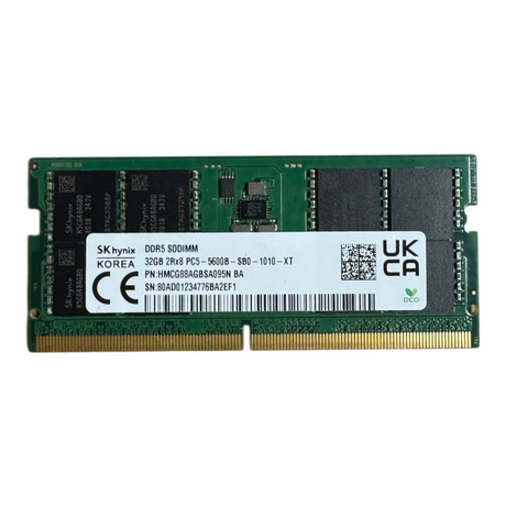 New SK Hynix 32GB 2Rx8 PC5-5600B DDR5-44800 SODIMM Laptop Memory HMCG88AGBAA095N