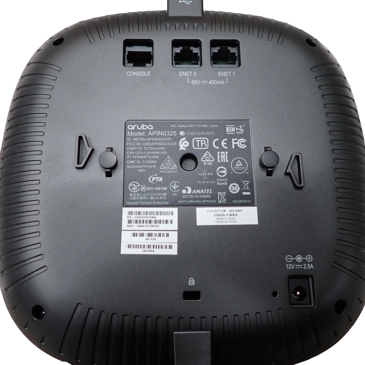 New HPE Aruba AP-325 Dual Radio MU-MIMO 802.11ac Wireless Access Point JW186A