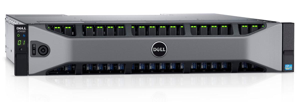 Dell Compellent SC4020F Storage Array 2x 2-Port 16Gb FC Controller 24x1.92TB SSD