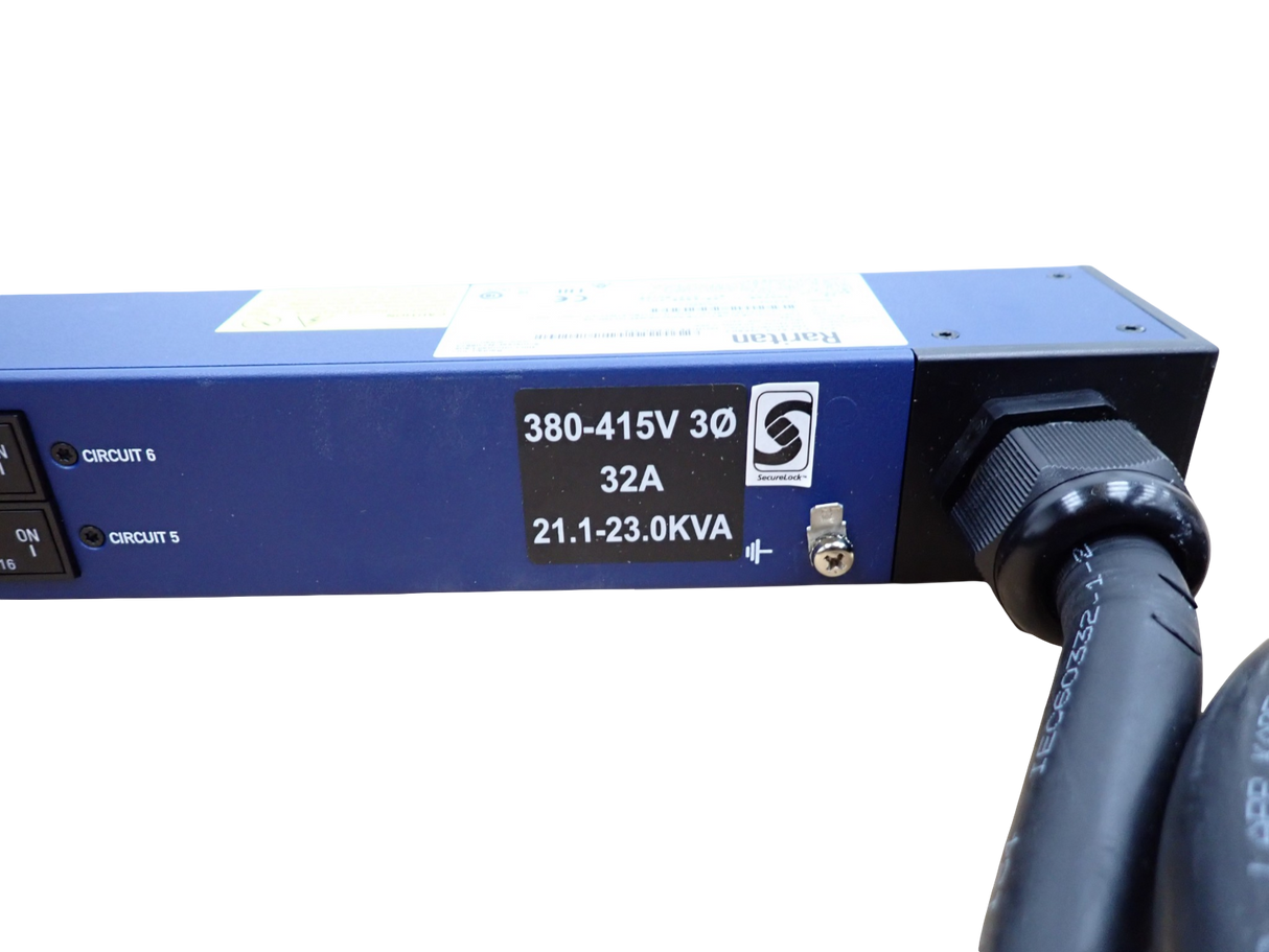 Raritan PX3-5703-V2A6K2 Three-phase 400V 32A 36x C13 0U Metered Switched PDU