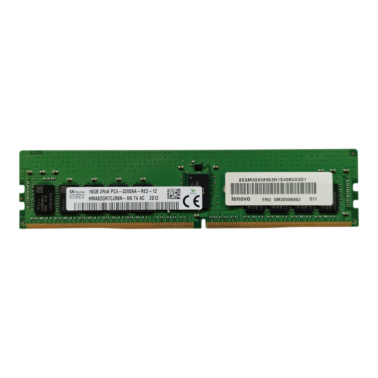 SK Hynix HMA82GR7CJR8N-XN Lenovo 16GB 2Rx8 PC4-3200AA ECC RDIMM RAM 5M30V06863