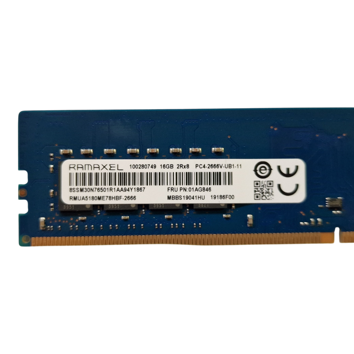 Ramaxel RMUA5180ME78HBF Lenovo 16GB 2Rx8 PC4-2666V Non-ECC UDIMM RAM 01AG846