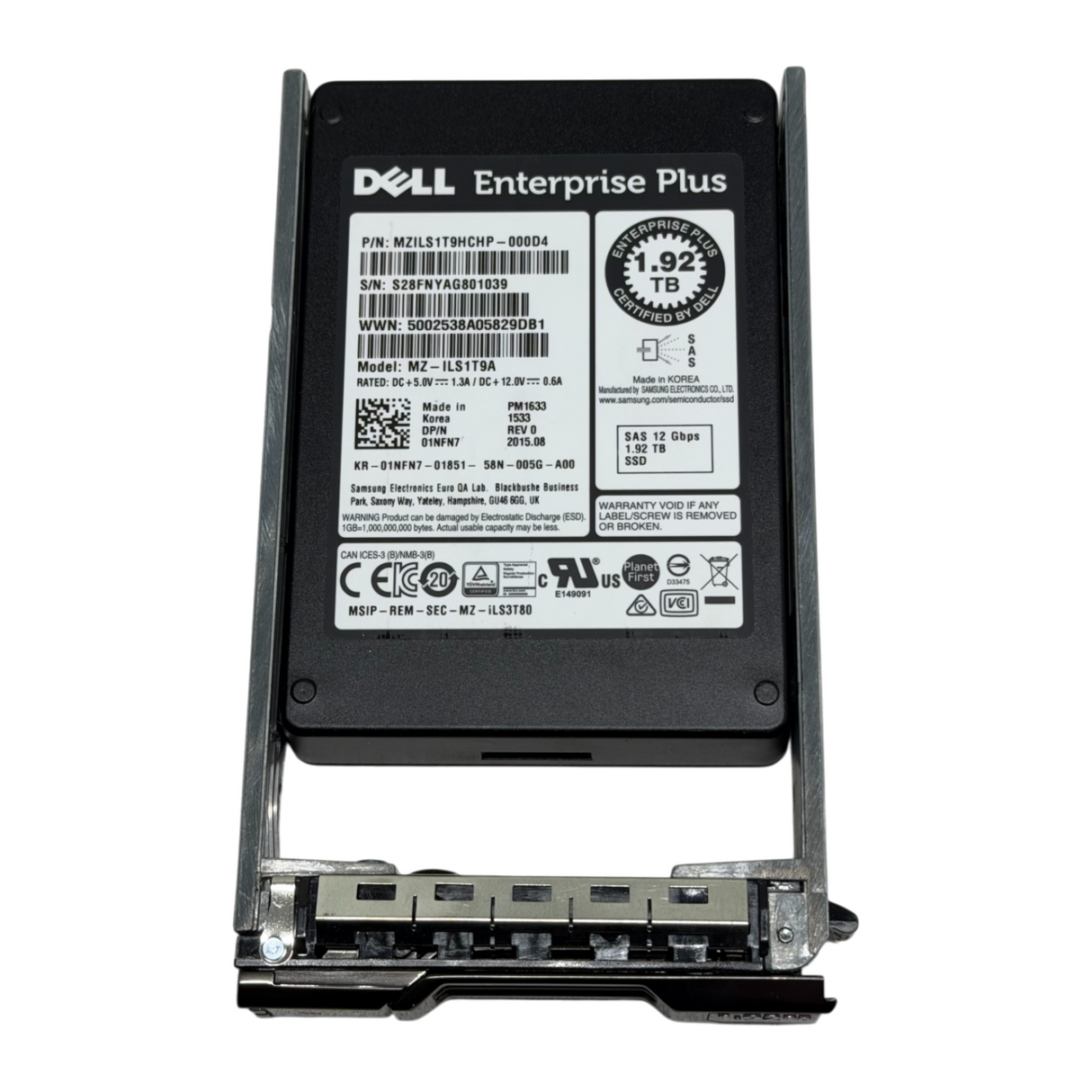 Dell Compellent 1.92TB SAS 12G 2.5in Read Intensive Enterprise Plus SSD 1NFN7