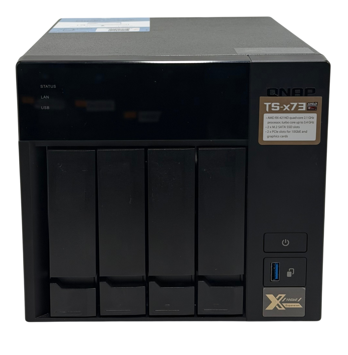 QNAP TS-473-8G 4x 3.5" SATA Bay 2x M.2 10G Desktop NAS Network Attached Storage