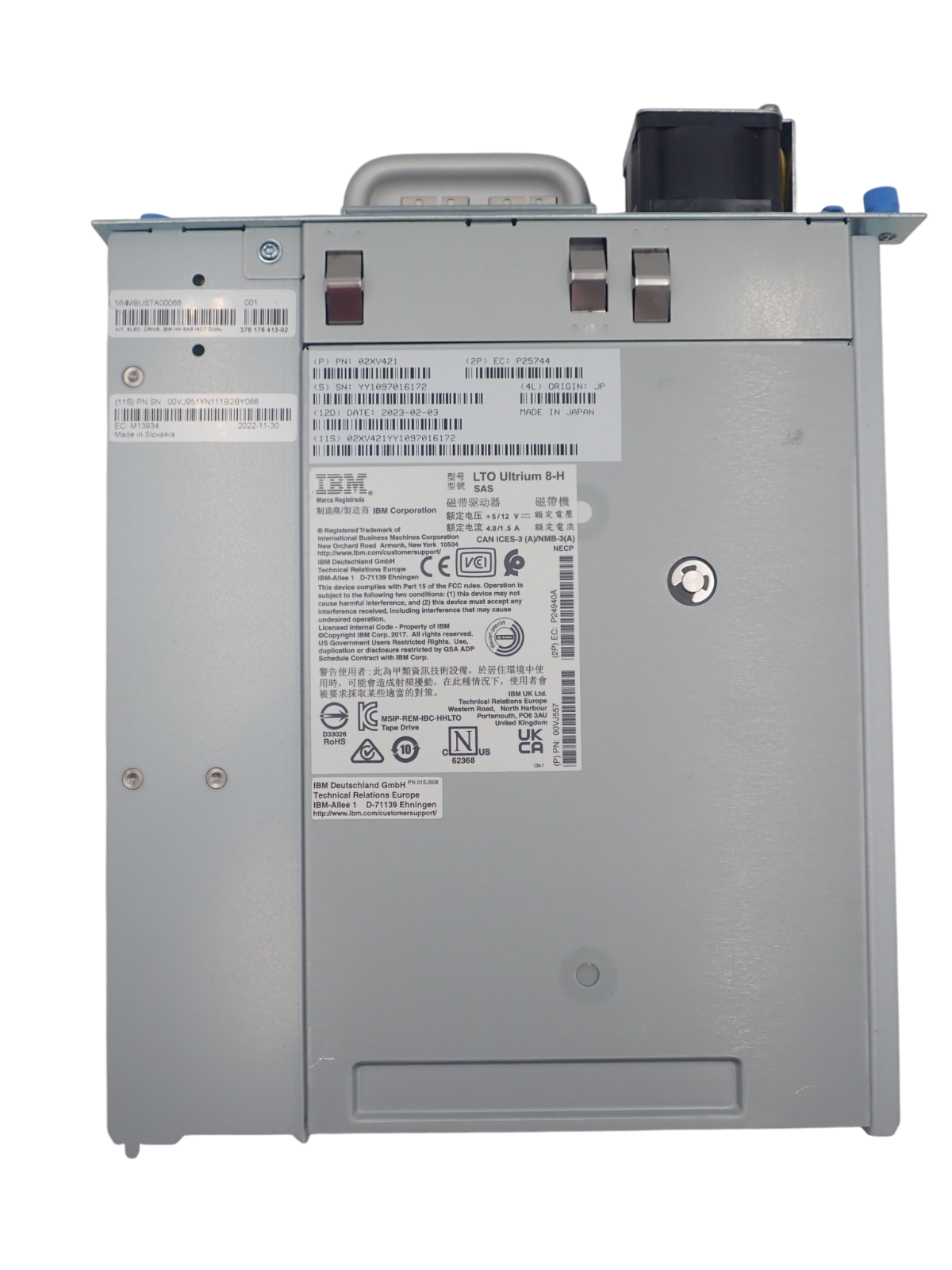 IBM 3555-AGKN 00GH810 LTO-8 HH SAS Tape drive 02XV417 for Autoloader Library