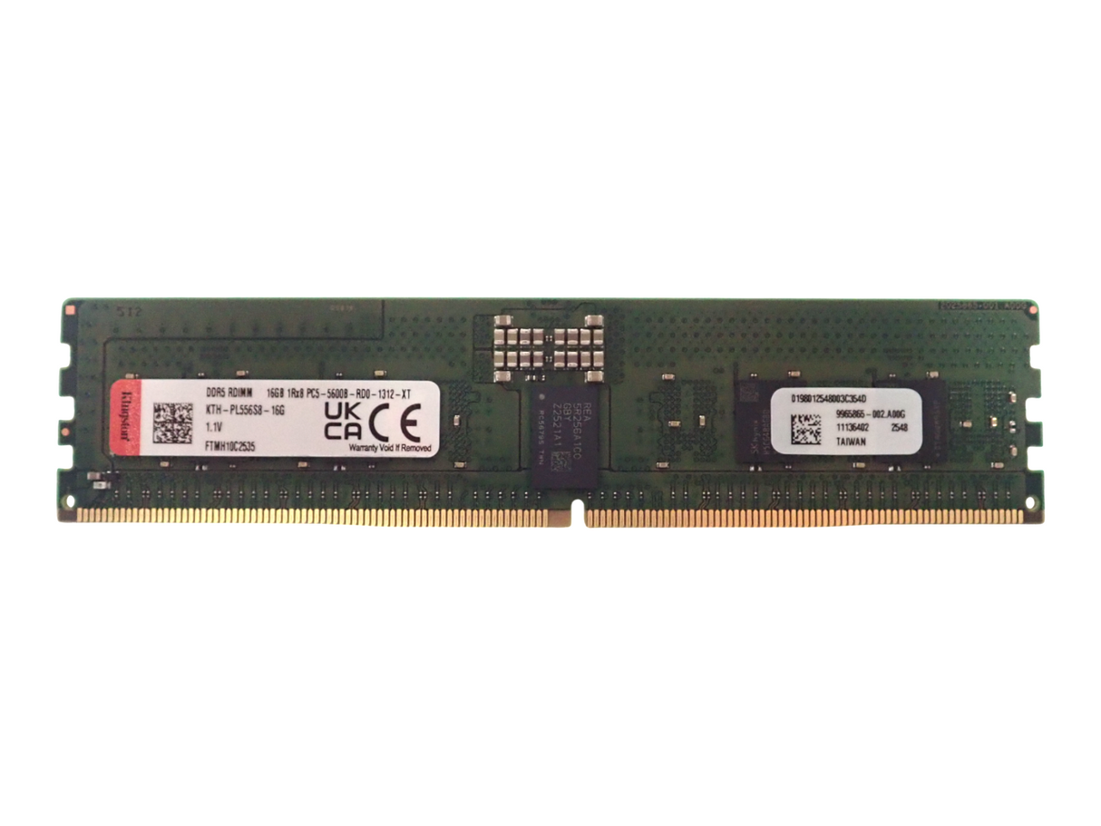 Kingston 16GB 1Rx8 PC5-5600B DDR5 ECC RDIMM 288P Server Memory KTH-PL556S8-16G
