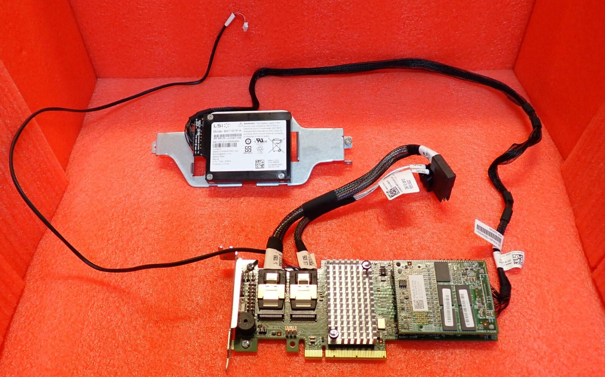 Dell MegaRAID MR SAS 9265-8i 6Gb/s RAID 1GB Controller Card BBU And Cable FVJR2