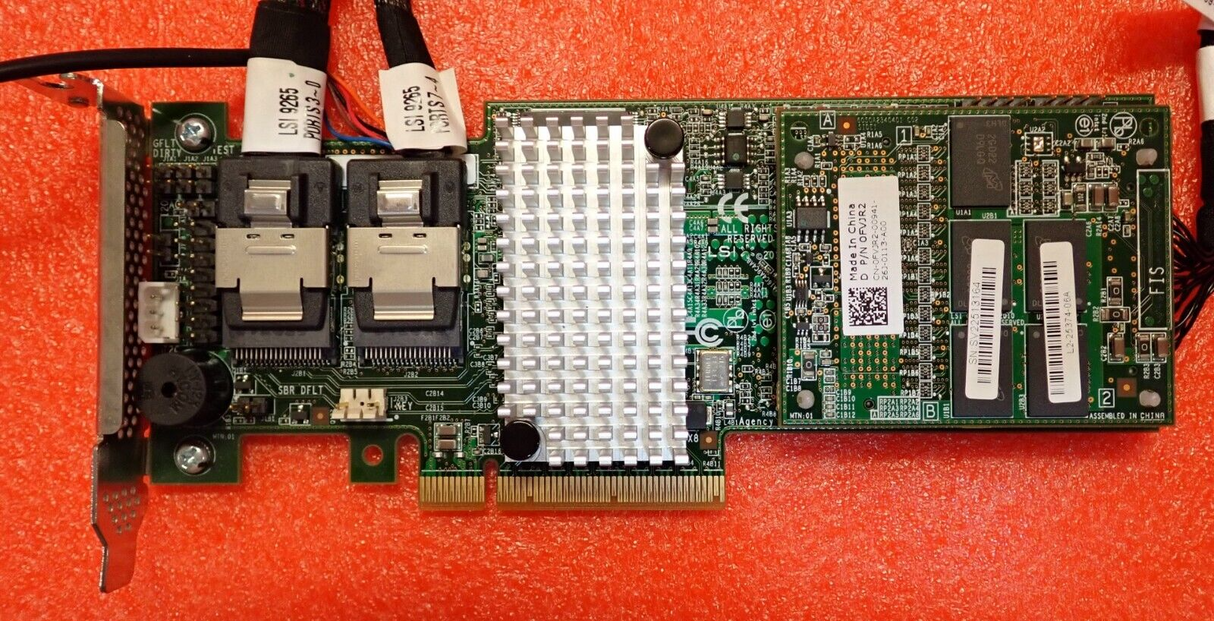 Dell MegaRAID MR SAS 9265-8i 6Gb/s RAID 1GB Controller Card BBU And Cable FVJR2