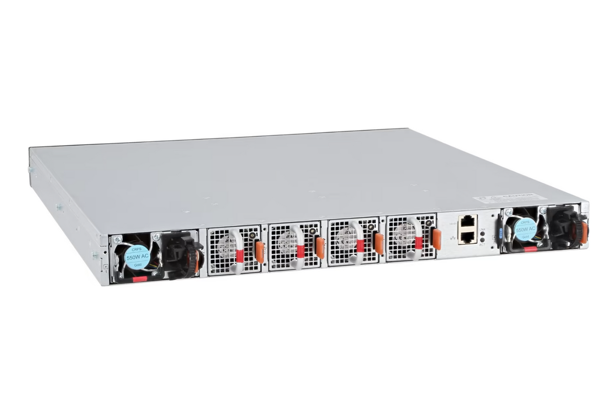 Dell PowerSwitch S4128T-ON 28x 1/10G RJ45 + 2x 100G QSFP28 Switch F2B OS10 Perp