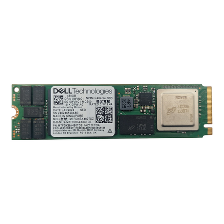 New Dell 480GB TLC PCI-E 4.0 x4 NVMe Read Intensive M.2 2280 SSD WVNC1