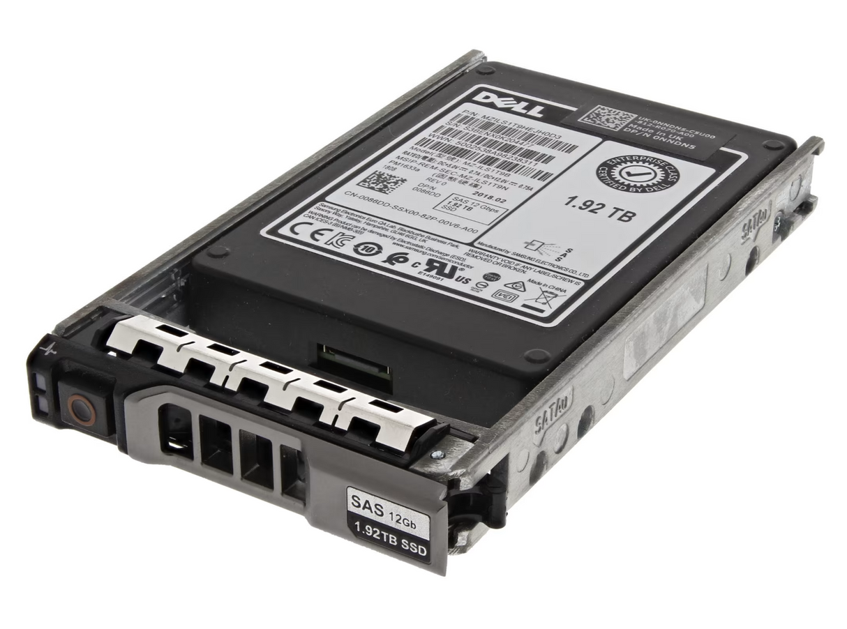 Dell 1.92TB SAS 12G RI 2.5" SSD 086DD MZILS1T9HEJH0D3 In 14th-17th Series Caddy
