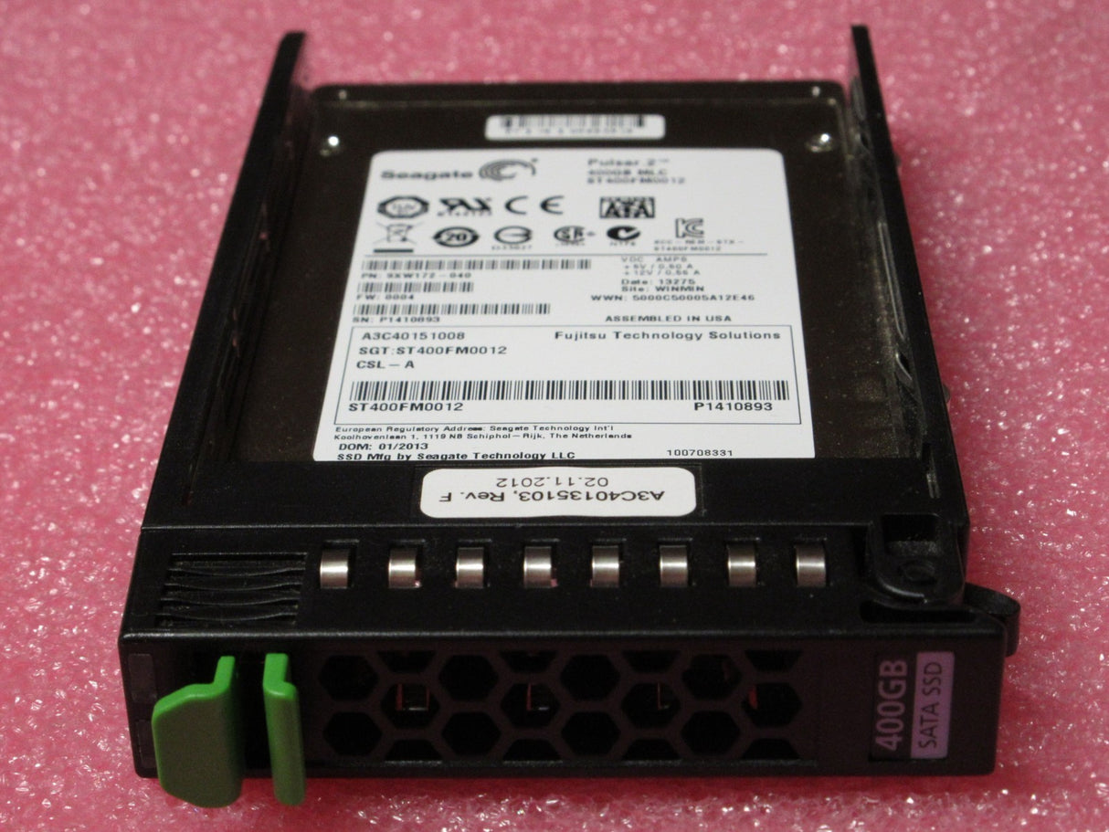 Fujitsu Seagate 400GB 2.5" SATA 6Gb MLC SSD A3C40151008 ST400FM0012 9XW172-040