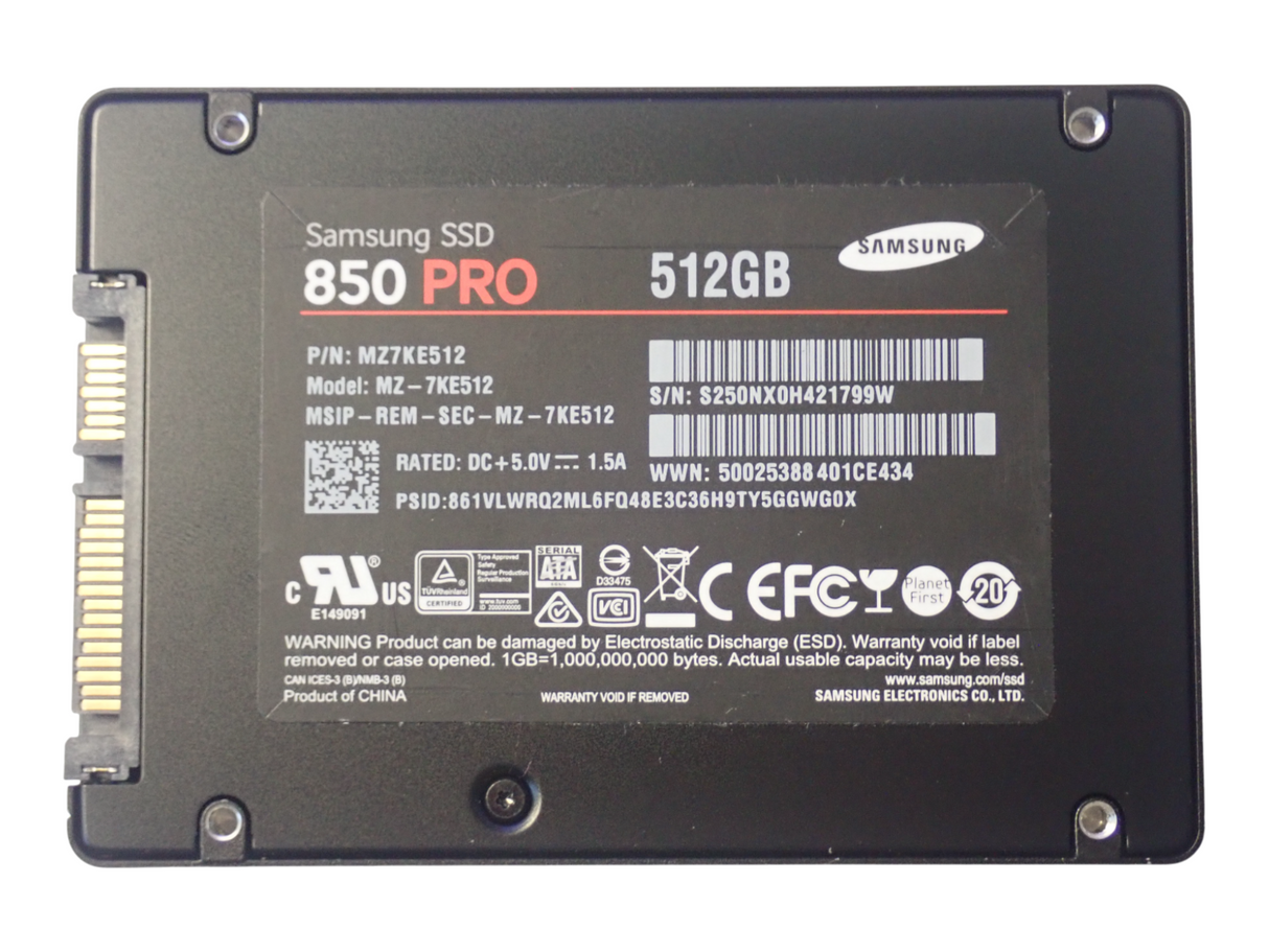 Samsung 850 Pro 512GB SATA 6Gb/s 2.5" Enterprise SSD Solid State Drive MZ7KE512