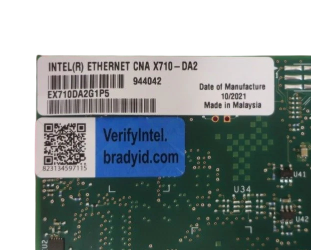 Intel X710-DA2 Dual Port 10GbE SFP+ Converged Network Adapter LP FH X710DA2G1P5